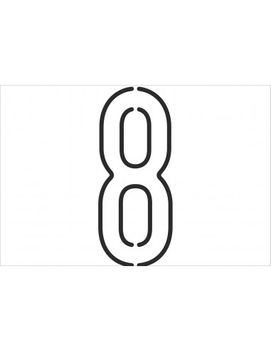 VINYL SHV-number PLAK LIGHT | 40 cm black