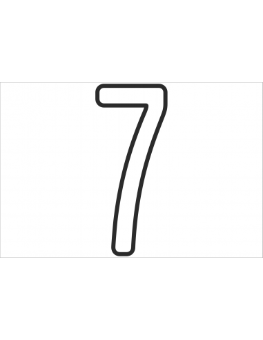 Numéro 7 PLAK LIGHT FSVL en INSIGNIA | 40 cm noir