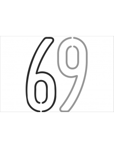 Numéro 6/9 PLAK LIGHT FSVL en INSIGNIA | 40 cm noir