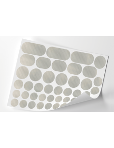 Pastilles tissu Ripstop adhésivé GRIS | feuille A4 (env....