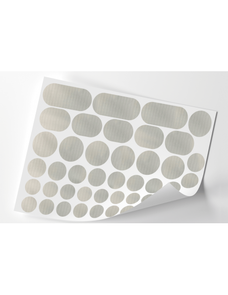 Pastilles tissu Ripstop adhésivé GRIS | feuille A4 (env. 30 cm x 21 cm)