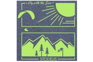 T-Shirt FLY WITH THE SUN blau/grau | M