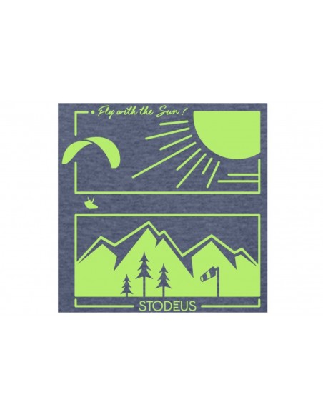 T-Shirt FLY WITH THE SUN blau/grau | M