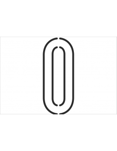 INSIGNIA SHV-number 0 PLAK LIGHT | 40 cm black