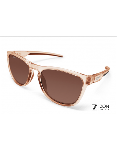 Lunettes MALIBU brun brillant transparent & verres bruns