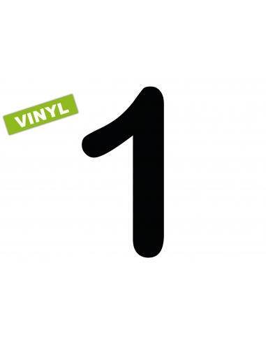 SHV number 1 "SLICE" VINYL | 40 cm black