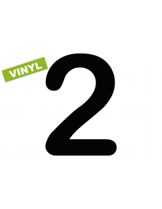 SHV number 2 "SLICE" VINYL | 40 cm black