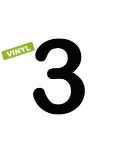 SHV number 3 "SLICE" VINYL | 40 cm black