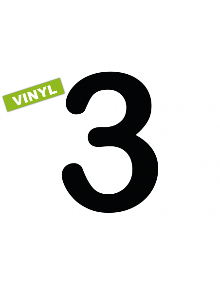 SHV number 3 "SLICE" VINYL | 40 cm black