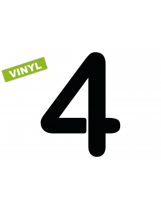 SHV number 4 "SLICE" VINYL | 40 cm black