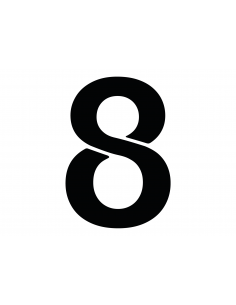 SHV number 8 "SLICE" 40 cm INSIGNIA | 40 cm  black