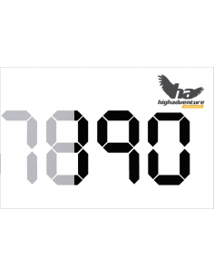 SHV number DIGIT SPECIAL (10 stripes) | BLACK for 40 cm...