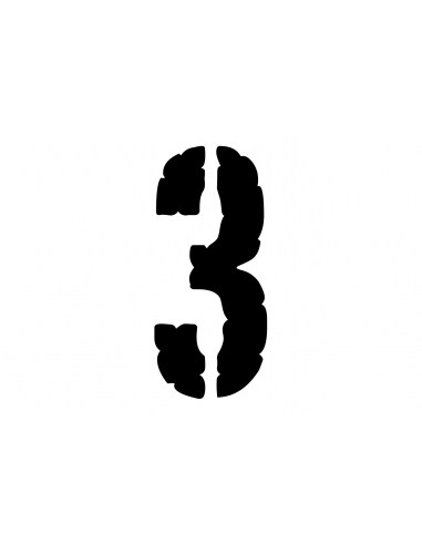 INSIGNIA SHV number 3 CARGO | 40 cm black