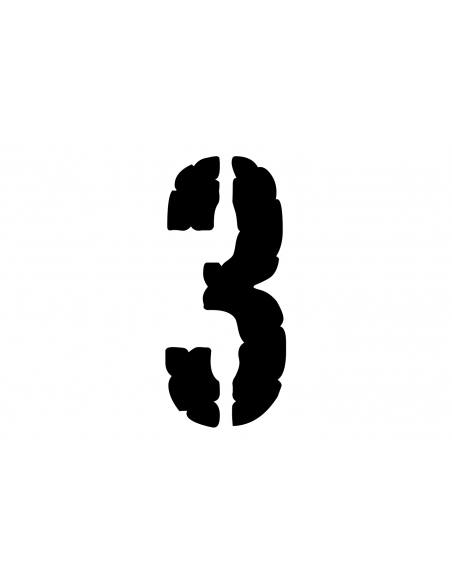 INSIGNIA SHV number 3 CARGO | 40 cm black