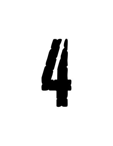 INSIGNIA SHV number 4 CARGO | 40 cm black