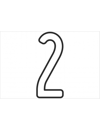 VINYL SHV-number 2 PLAK LIGHT | 40 cm black