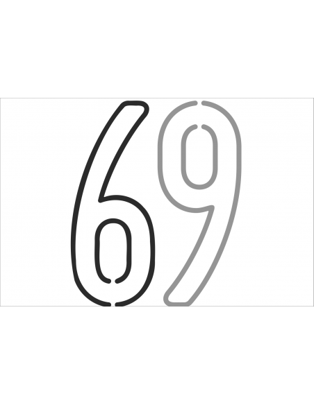 INSIGNIA SHV-number 6/9 PLAK LIGHT | 40 cm black